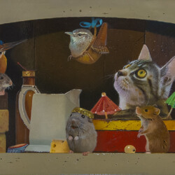 "Kapriolen"
18 x 37 cm
oil on panel
€ 1.500,00
for sale