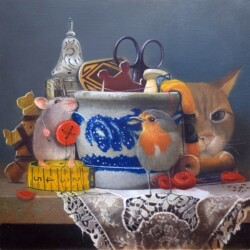 "De schildknaap"
20 x 20 cm
oil on panel
€ 1.195,00